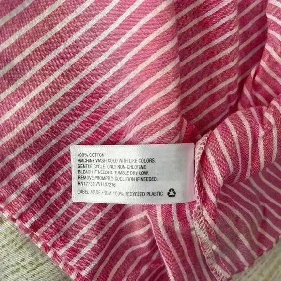 Ava + Viv pink white stripe cotton  top PLUS SIZE size X - Picture 6 of 7